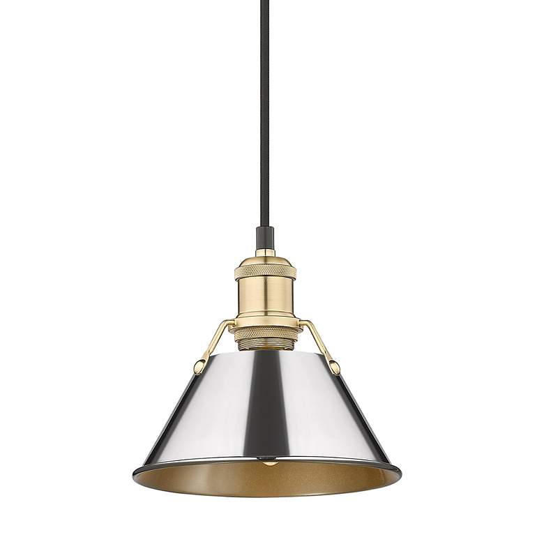 Image 3 Orwell 7 1/2" Wide Mini Pendant in Brushed Champagne Bronze with Chrom more views