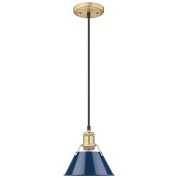 Orwell 7 1/2" Wide Mini Pendant in Brushed Champagne Bronze with Matte