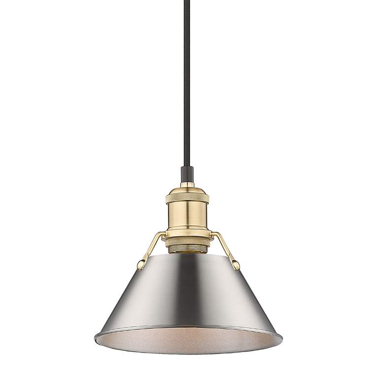 Image 3 Orwell 7 1/2" Wide Mini Pendant in Brushed Champagne Bronze with Pewte more views