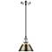 Orwell 7 1/2" Wide Mini Pendant in Chrome with Aged Brass