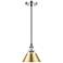 Orwell 7 1/2" Wide Mini Pendant in Chrome with Brushed Champagne Bronz