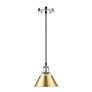2_Orwell 7 1/2" Wide Mini Pendant in Chrome with Brushed Champagne Bronz more views