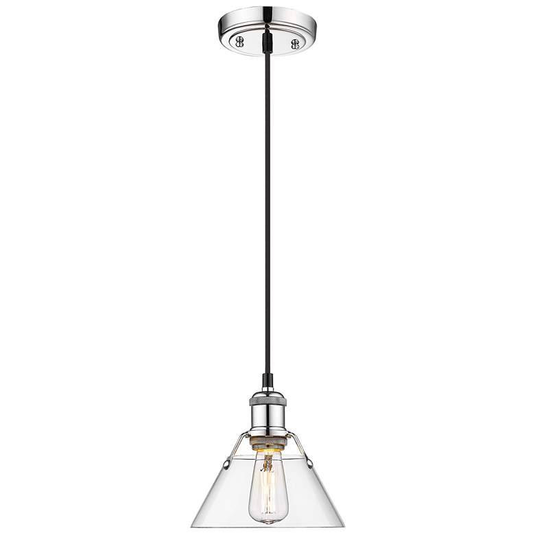 Image 1 Orwell 7 1/2" Wide Mini Pendant in Chrome with Clear Glass