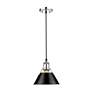 1_Orwell 7 1/2" Wide Mini Pendant in Chrome with Matte Black