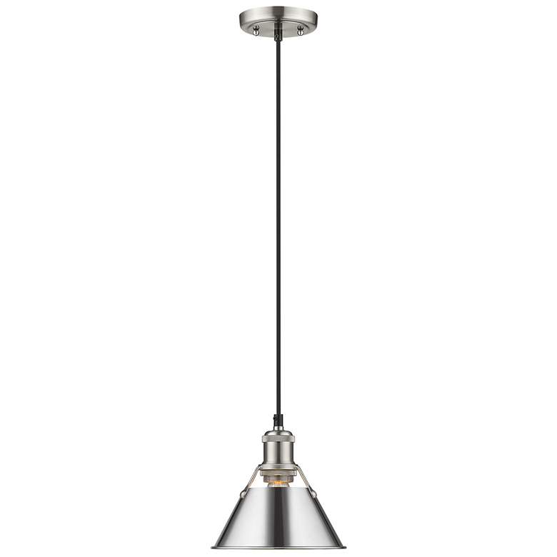 Image 1 Orwell 7 1/2" Wide Mini Pendant in Pewter with Chrome