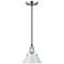 Orwell 7 1/2" Wide Mini Pendant in Pewter with Dusky Blue