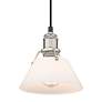 Orwell 7 1/2" Wide Pewter 1-Light Mini Pendant with Opal Glass