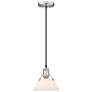Orwell 7 1/2" Wide Pewter 1-Light Mini Pendant with Opal Glass