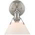 Orwell 7 1/2" Wide Pewter 1-Light Wall Sconce with Opal Glass