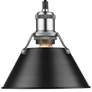 Orwell 7 1/2" Wide Pewter and Black Industrial Modern Mini Pendant