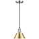 Orwell 7 1/2" Wide Pewter and Champagne Bronze Mini Pendant