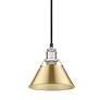 3_Orwell 7 1/2" Wide Pewter and Champagne Bronze Mini Pendant more views