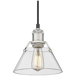 Orwell 7 1/2" Wide Pewter Mini Pendant with Clear Glass