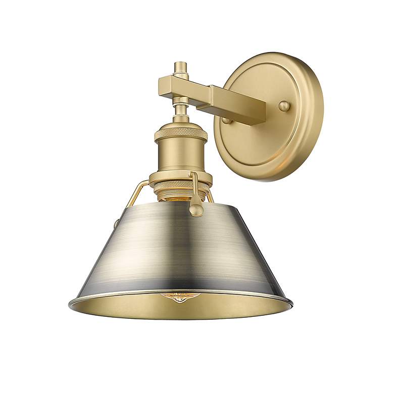 Image 2 Orwell 7 1/2" Wide Wall Sconce in Brushed Champagne Bronze with Aged B more views
