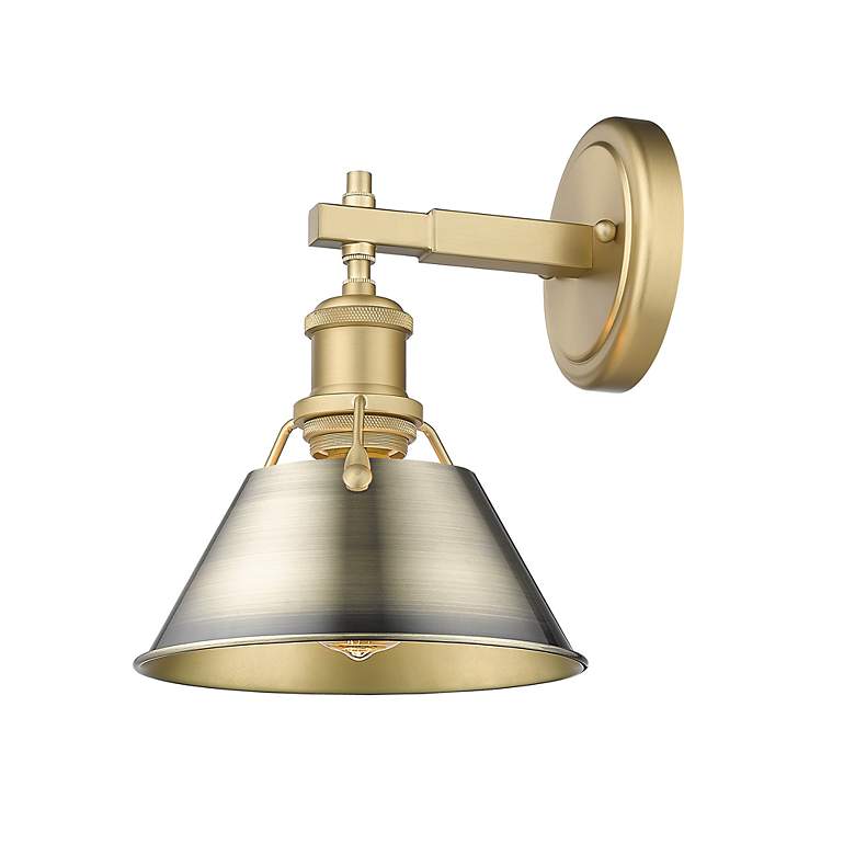 Image 3 Orwell 7 1/2" Wide Wall Sconce in Brushed Champagne Bronze with Aged B more views