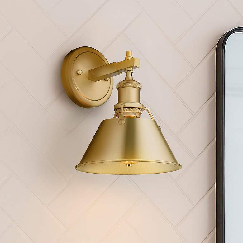 Image 1 Orwell 7 1/2" Wide Wall Sconce in Brushed Champagne Bronze