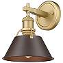 1_Orwell 7 1/2" Wide Wall Sconce in Champagne Bronze with Rubbed Bronze
