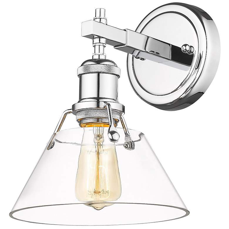 Image 1 Orwell 7 1/2" Wide Wall Sconce in Chrome with Clear Glass