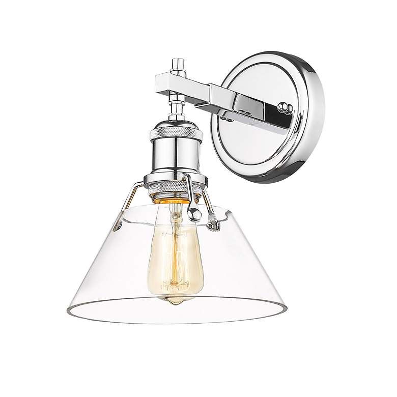 Image 2 Orwell 7 1/2" Wide Wall Sconce in Chrome with Clear Glass more views