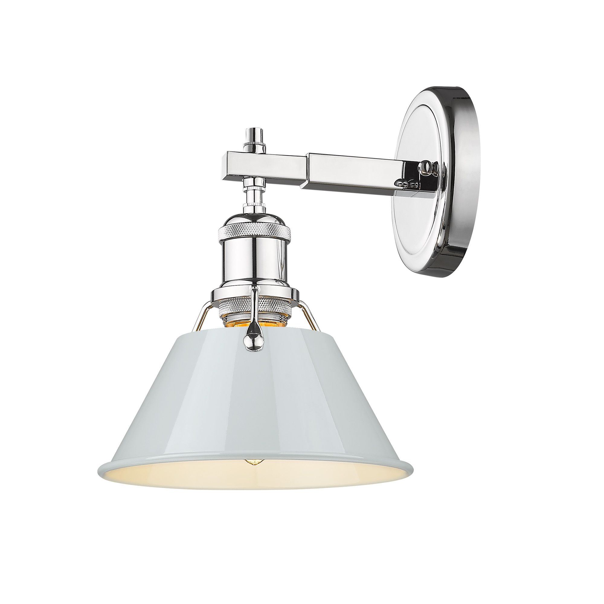 Image 3 Orwell 7 1/2" Wide Wall Sconce in Chrome with Dusky Blue more views