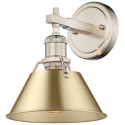Orwell 7 1/2" Wide Wall Sconce in Pewter with Brushed Champagne Bronze
