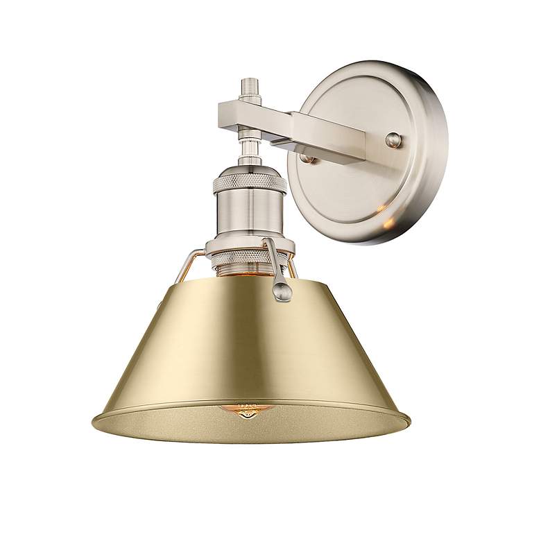 Image 2 Orwell 7 1/2" Wide Wall Sconce in Pewter with Brushed Champagne Bronze more views