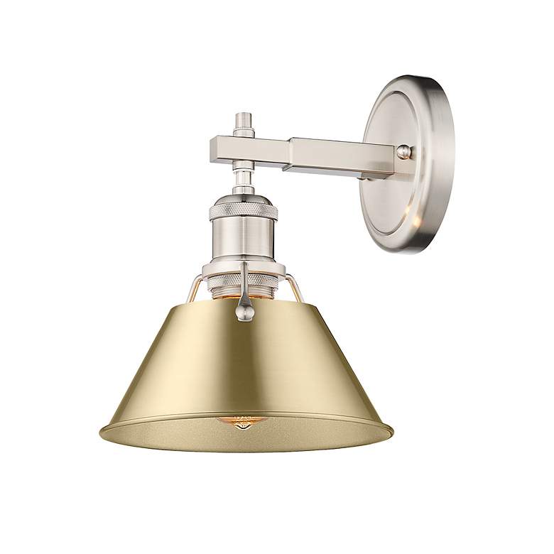 Image 3 Orwell 7 1/2" Wide Wall Sconce in Pewter with Brushed Champagne Bronze more views