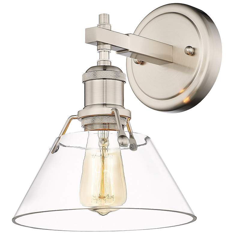 Image 1 Orwell 7 1/2" Wide Wall Sconce in Pewter with Clear Glass