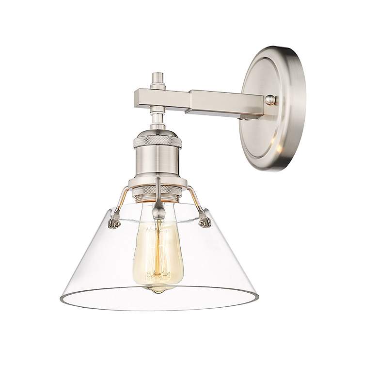 Image 3 Orwell 7 1/2" Wide Wall Sconce in Pewter with Clear Glass more views