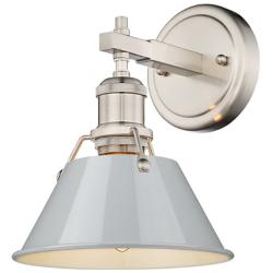 Orwell 7 1/2" Wide Wall Sconce in Pewter with Dusky Blue