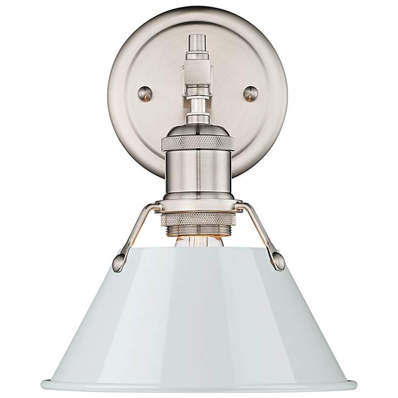 Image 4 Orwell 7 1/2" Wide Wall Sconce in Pewter with Dusky Blue more views