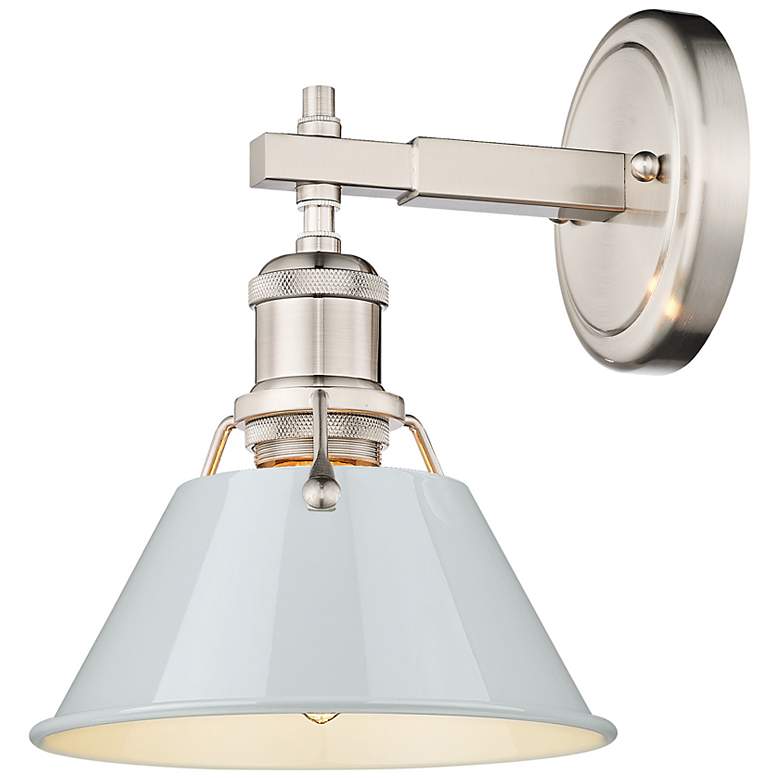 Image 5 Orwell 7 1/2" Wide Wall Sconce in Pewter with Dusky Blue more views