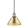 3_Orwell 7 1/2"W Aged Brass and Champagne Bronze Mini Pendant more views