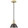 Orwell 7 1/2"W Champagne Bronze Mini Pendant w/ Bronze Shade