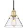 Orwell 7 1/2"W Champagne Bronze Mini Pendant w/ Clear Glass
