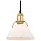 Orwell 7 1/2"W Champagne Bronze Mini Pendant w/ Opal Glass