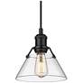 1_Orwell 7 1/2"W Matte Black Mini Pendant w/ Clear Glass Shade