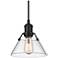 Orwell 7 1/2"W Matte Black Mini Pendant w/ Clear Glass Shade