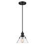 2_Orwell 7 1/2"W Matte Black Mini Pendant w/ Clear Glass Shade more views