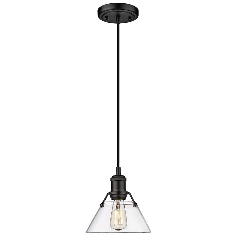 Image 4 Orwell 7 1/2"W Matte Black Mini Pendant w/ Clear Glass Shade more views