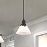 1_Orwell 7 1/2"W Matte Black Mini Pendant w/ Opal Glass Shade