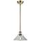 Orwell 8.38" Wide Antique Brass Stem Hung Mini Pendant w/ Clear Shade