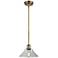 Orwell 8.38" Wide Brushed Brass Stem Hung Mini Pendant w/ Clear Shade