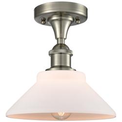 Orwell 8.38" Wide Brushed Satin Nickel Flush Mount w/ Matte White Shad