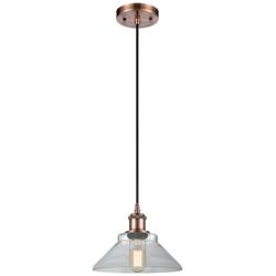 Orwell 8.38" Wide Copper Corded Mini Pendant w/ Clear Shade