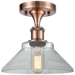 Orwell 8.38" Wide Copper Semi Flush Mount w/ Clear Shade