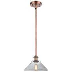 Orwell 8.38" Wide Copper Stem Hung Mini Pendant w/ Clear Shade