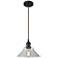 Orwell 8.38" Wide Oil Rubbed Bronze Corded Mini Pendant w/ Clear Shade