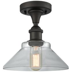 Orwell 8.38" Wide Oil Rubbed Bronze Semi Flush Mount w/ Clear Shade