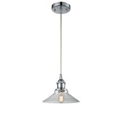Orwell 8.38" Wide Polished Chrome Corded Mini Pendant w/ Clear Shade